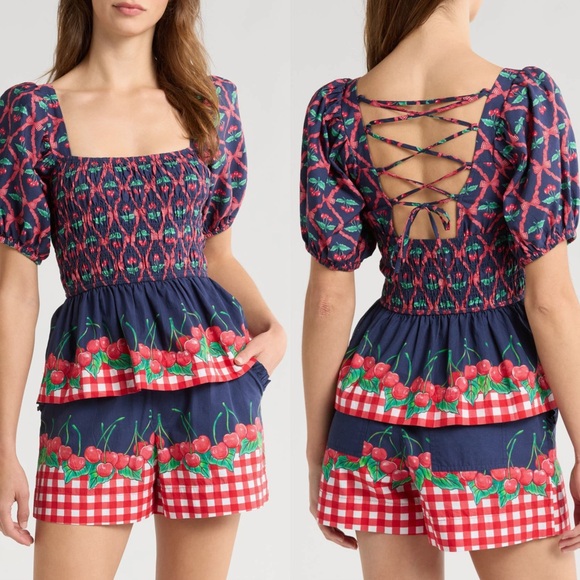 Damson Madder Allegra Puff Sleeve Blouse organic cotton - Picture 9 of 16